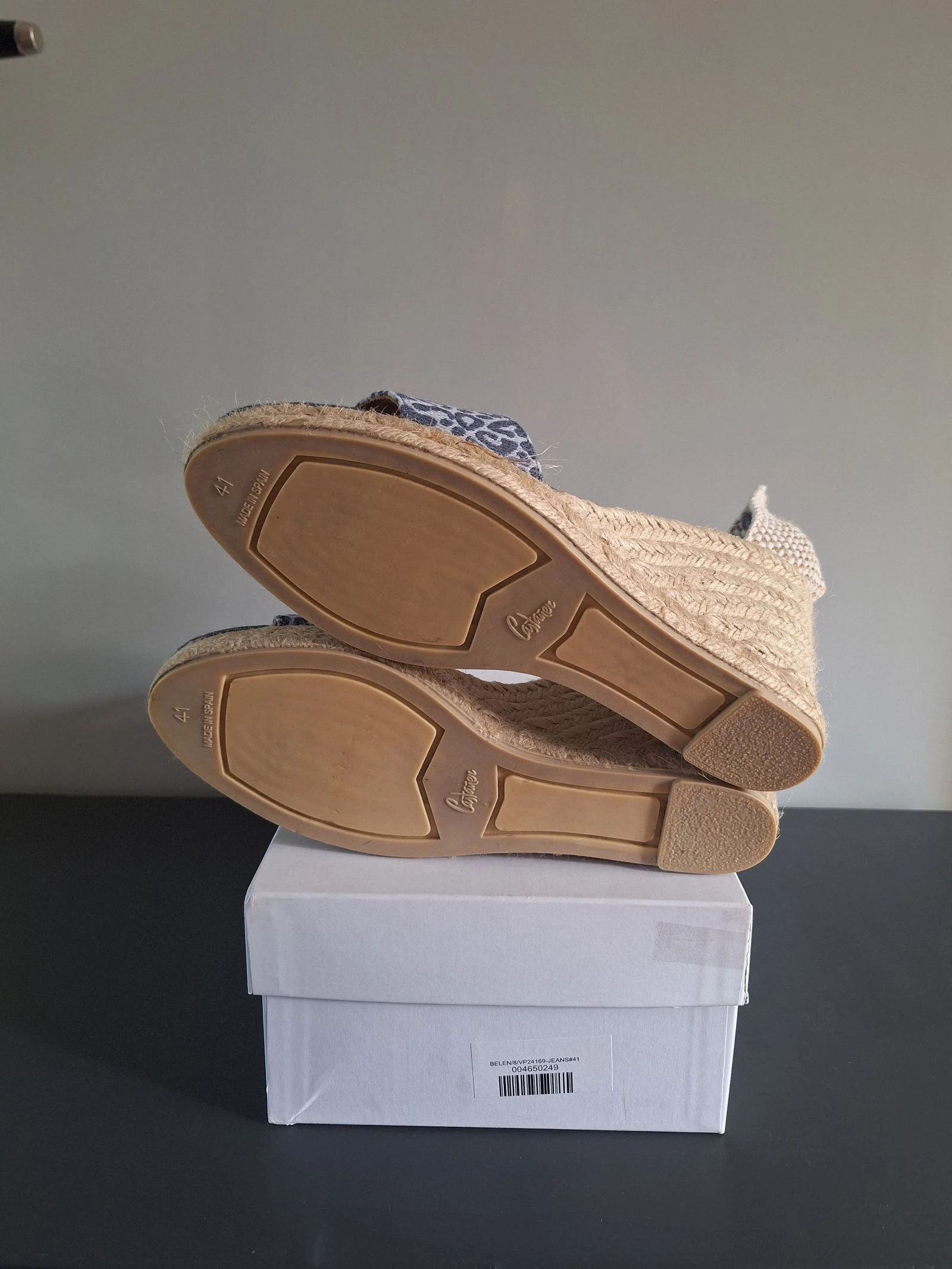 Espadrilles à talon compensé avec imprimé panthère bleue Castañer taille 41 – photo 8